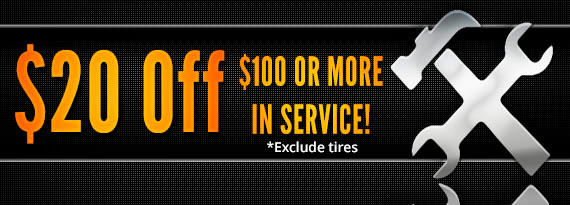 $20 off $100 or More in Service